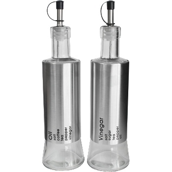 ТОР TOP-Бутилки за олио и оцет ХРОМ 320ml (338110S/S) (013247)