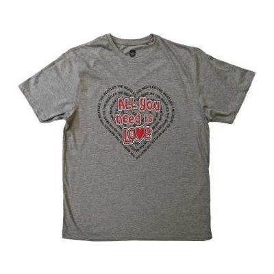 The Beatles Unisex T-shirt: All You Need Is Love Heart