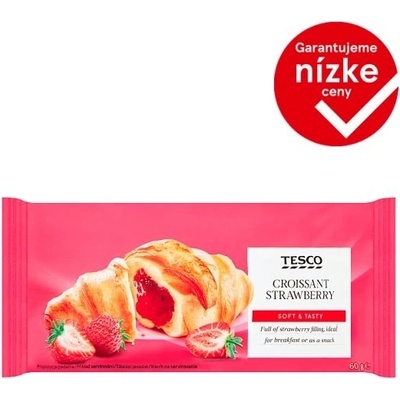 Tesco Croissant s jahodovou náplňou 60 g