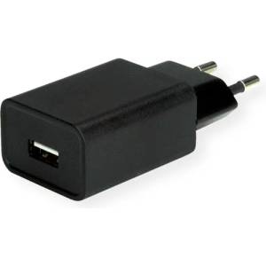 VALUE Стенно зарядно устройство, 1x USB-A, 18W, черно 19.99. 1092-10 (19.99.1092-10)