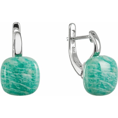 Evolution Group Stříbrné náušnice s amazonitem 11732.3