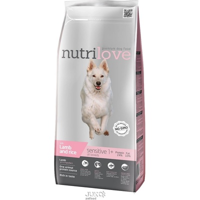 Nutrilove pes Sensitive jahňacie & ryža 3 kg