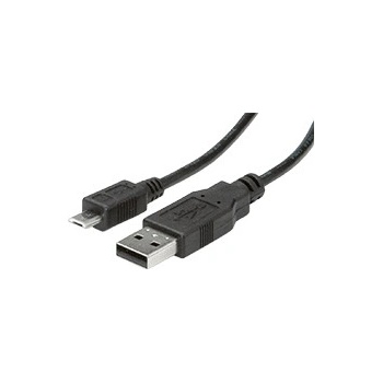 Roline 11.02.8754 USB 2.0 kabel, USB A(M) - microUSB B(M), 0,8m, černý