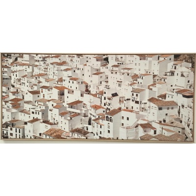 Bondecor Obraz na plátně v rámu "Bílá vesnice" 134x59cm