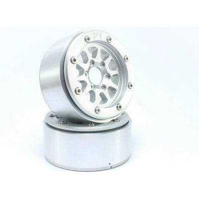 Absima Kovové Beadlock CNC disky Metsafil 1.9 Gear Silver/Silver 2 ks
