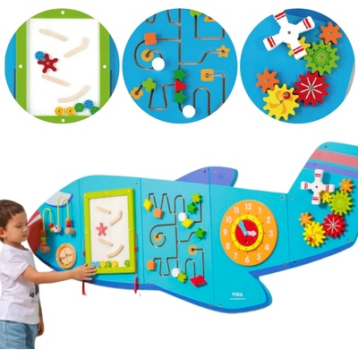 Viga Toys veľká interaktívna hra na stenu lietadlo