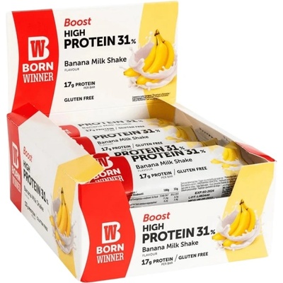 Born Winner Boost 31% High Protein Bar [12 x 55 грама] Бананов млечен шейк
