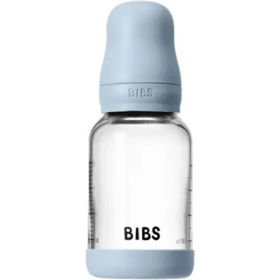 BIBS Стъклена бебешка бутилка Bibs - С каучуков биберон, 120 ml, Baby Blue (5019231)
