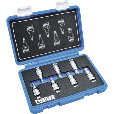Sada hlavic Narex 1/2"zástrč.XZN M5-16 L55
