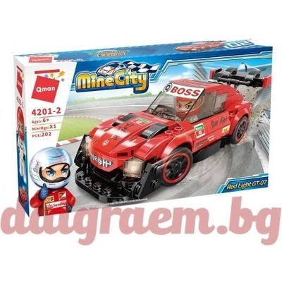 Qman Конструктор qman Спортен автомобил Червена светлина 4201-2 (q4201-2)