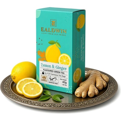 Ealdwin Lemon Ginger zelený čaj 20 ks
