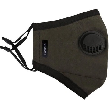 Image 1 of PureMe Маска за многократна употреба / Регулируема памучна маска PureMe , 2 бр. с филтри N95 в опаковката, маслина (PUREME-R001-O2F)
