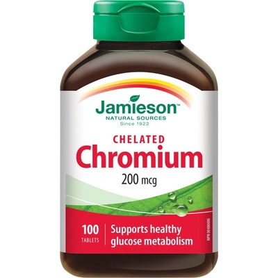 Jamieson Chróm 200 μg v chelátovej forme 100 tabliet