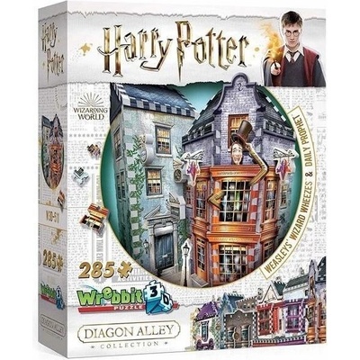 Wrebbit 3D puzzle Harry Potter: Kratochvílné a kouzelnické kejkle a Denní věštec 285 ks – Zbozi.Blesk.cz