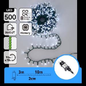 Aigostar - LED Външна коледна гирлянда 500xLED/8 функции 13m IP44 студено бяло (AI2463)
