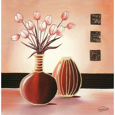 Květy ve váze 1 deska 20x20