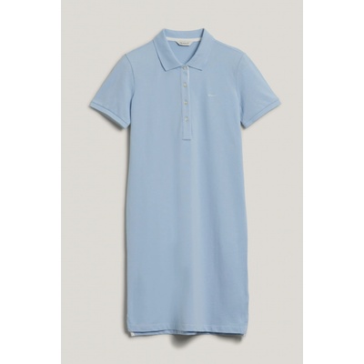 Gant Contrast Collar Pique Polo Dress Fresh Blue