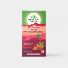 Organic India Tulsi se zeleným čajem a granátovým jablkem Bio 25 sáčků