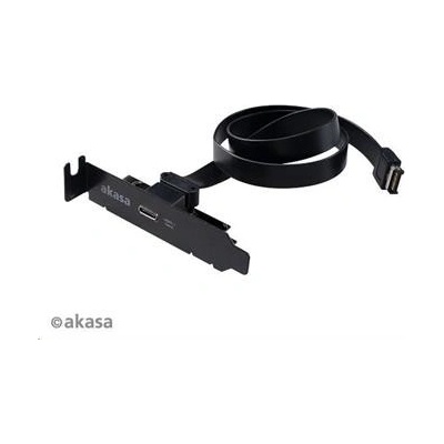 AKASA adaptér MB interní, USB 3.1, PCI závorka s Type-C konektorem, nízký profil 8cm, 50 cm