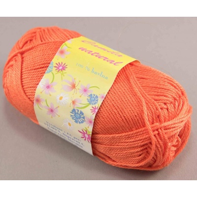 Priadza Camila natural - oranžová - číslo farby 194