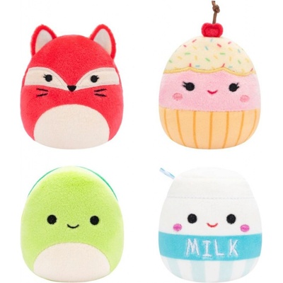 Squishmallows Micromallows 4Pack Liška Želva Mlíčko Dortík
