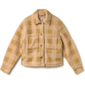 TWOTHIRDS Дамско поларено яке TWOTHIRDS Women's Hoben Fleece jacket - Mustard Check (105-6810-0112)