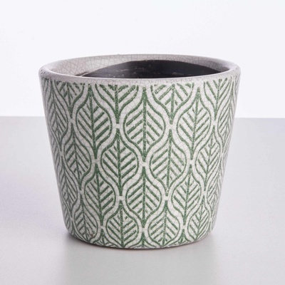 Butlers EVERGREEN Kvetináč listy 14 cm - zelená