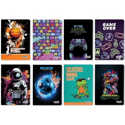 SCOOL Тетрадка scool А5 20л, голям квадрат - момчета