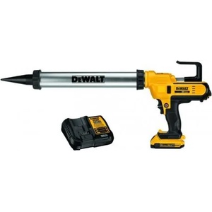 DEWALT Пистолет DeWALT акумулаторен за уплътнители и лепила 2 V, 18 Ah, 2500 N, 0.31-0.6 л, DCE580D1