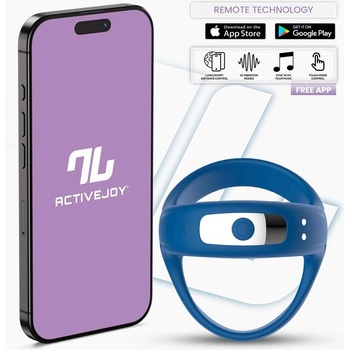 InToYou App Series Rank Vibrating Ring with App Blue