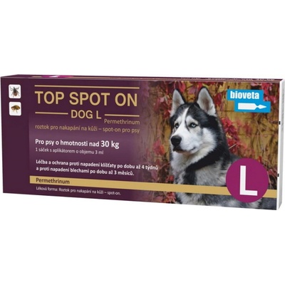 Bioveta Top spot-on Dog L nad 30 kg 1 x 3 ml