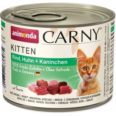 Animonda Carny Kitten hovězí kuřecí a králičí 200 g