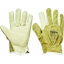 Pracovné rukavice Cerva Heron Celokožené biela/žltá 1 pár