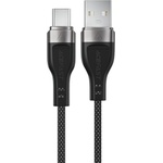 ACEFAST - Кабел за данни (C11-04) - Магнитно навиване, Бързо зареждане, USB към Type-C, 3A, Регулируема дължина, 1.2 м - Черен