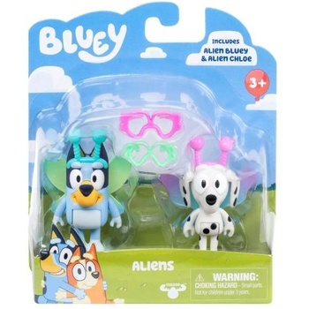 TM Toys Bluey: Двоен комплект фигури - Извънземен Bluey и Chloe (BLU17617)