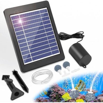 Fapiere Solární provzdušňovač jezírka 4 W – s baterií 2200 mAh, 3 režimy provozu – Zboží Dáma
