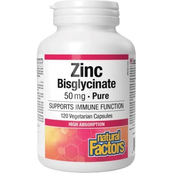 Natural Factors Zinc Bisglycinate 50 mg, 120 Capsules