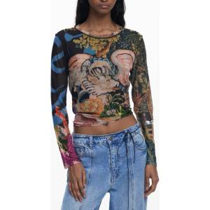 Desigual Дамска блуза с дълъг ръкав desigual, Размер xs, Цвят Черен (25wwtk39_ne5028)