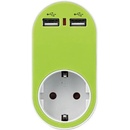 EUROLAMP 1 Plug + 2 USB (10338)