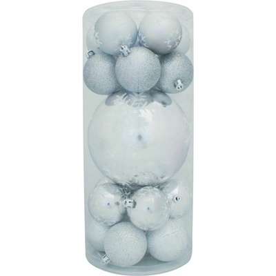Gule MagicHome Vánoce, 20 ks, stříbrné, mix, 6-17 cm
