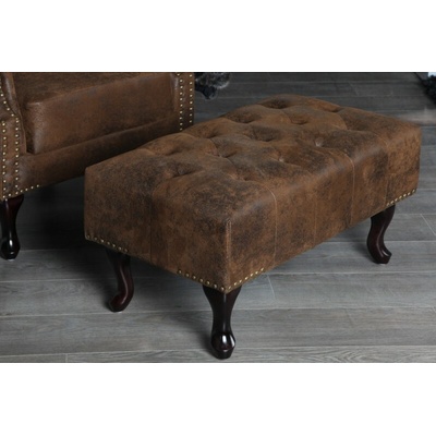 Bighome - Taburetka CHESTERFIELD 80 cm – hnědá