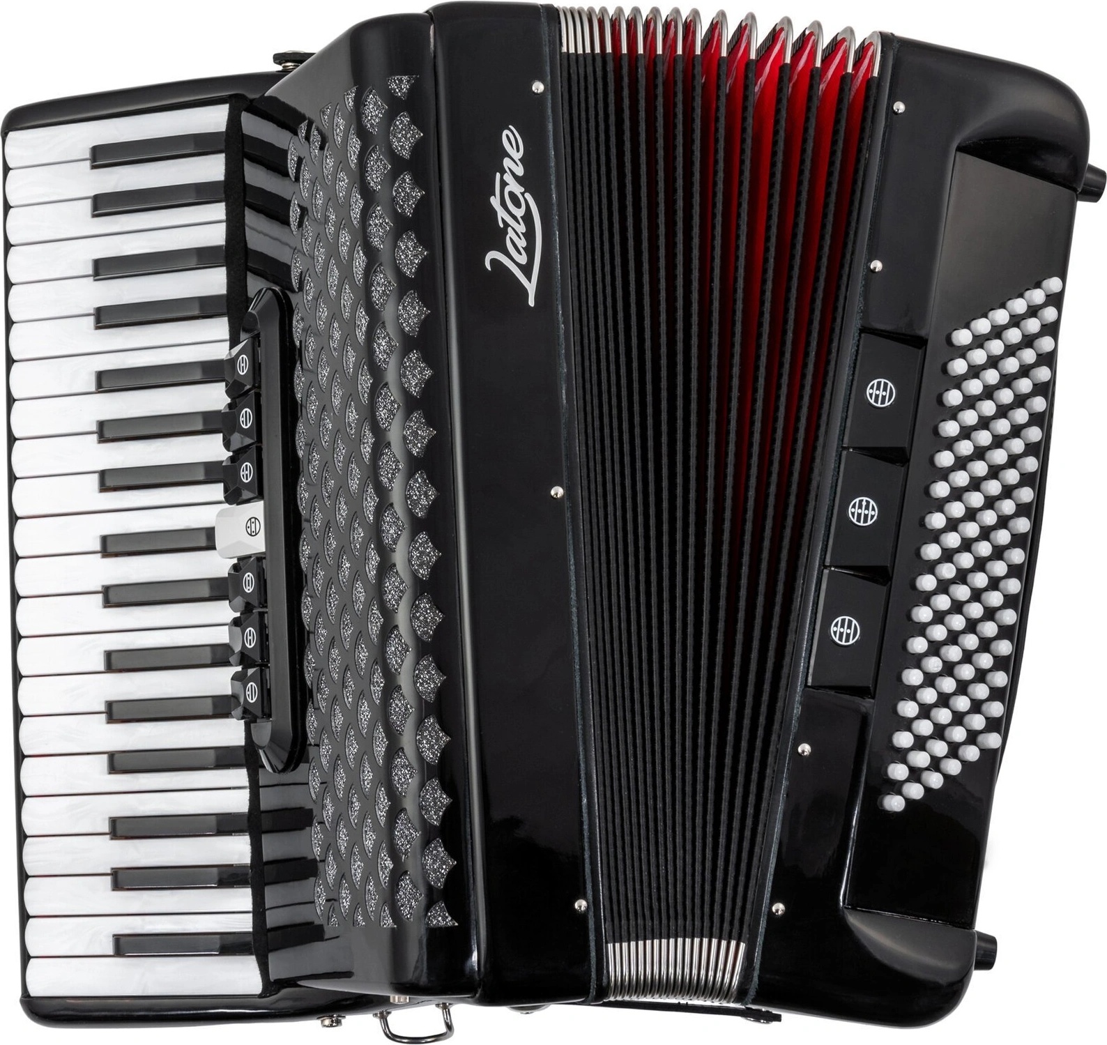 Latone MasterChord 37K 96B Пиано акордеон Black (AR-137K96BS-BK)