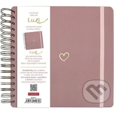 Scrapbook Luxi - 210x210 - lamino - starorůžová – Zboží Dáma
