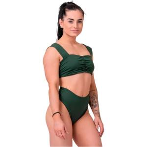 NEBBIA Miami Retro bikini top - Green (Dark Green)