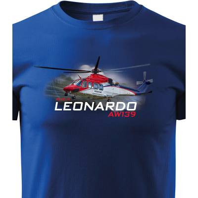 Dětské tričko Leonardo AW139 Rescue ModráCanvas Dětské tričko Bezvatriko.cz 3248