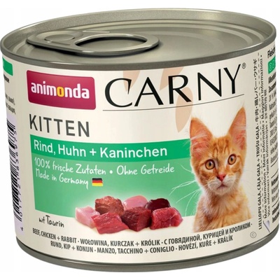 Animonda Carny Kitten hovädzie kura a králik 200 g