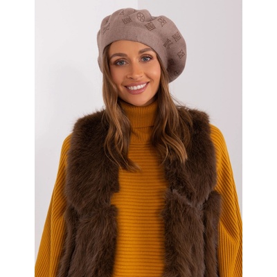 Wool Fashion Italia Baret -AT-CZ-2318.26 Béžová tmavě
