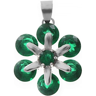 MPM Dámský ocelový nerezový přívěsek Bloomi zelený SPD.6473