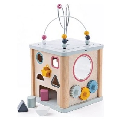 Bigjigs Toys - Дървен куб с активности