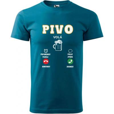 Dobrý Triko pánské tričko Pivo volá Petrolejová